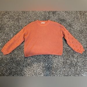 Sold Burnt orange sweater - arms are slightly ballooned-cropped
